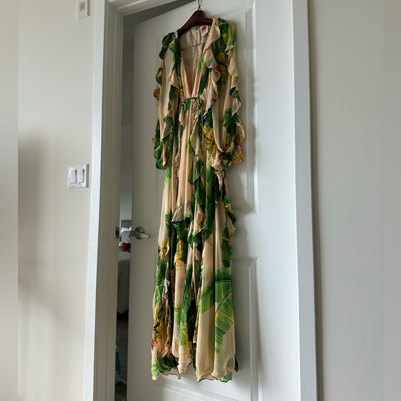 Farm Rio Beige Fresh Bananas Maxi Dress - Picture 5 of 10